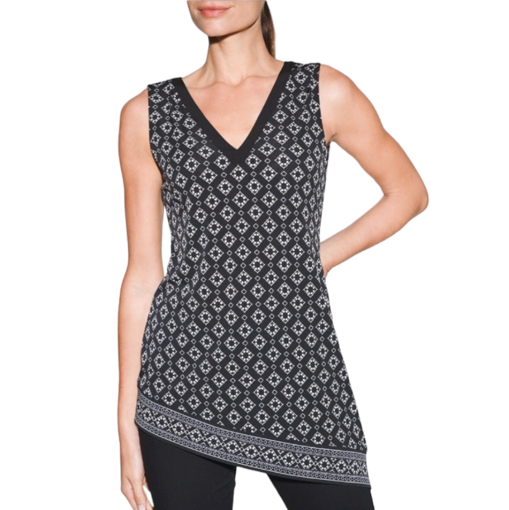 NEW White House Black Market WHBM Sleeveless Asymmetrical Tunic Tank